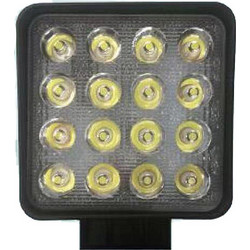 Arrango Τετράγωνος Προβολέας Αυτοκινήτου LED 48W 12cm με Λευκό Φωτισμό 1τμχ AP76003