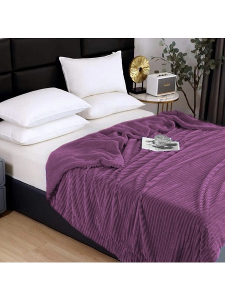 Κουβέρτα Fleece Ασημάκης Home 220x240 - Μωβ