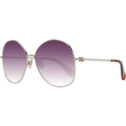 Max Mara MM0034 30F Γυναικεία Γυαλιά Ηλίου Στρογγυλά Μεταλλικά Χρυσά με Καφέ Degradee Φακό