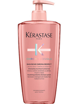 Kerastase Chroma Absolu Bain Riche Respect Σαμπουάν για Προστασία Χρώματος Επανόρθωση & Φριζάρισμα για Βαμμένα Ξηρά & Ταλαιπωρημένα Μαλλιά 500ml