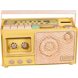 Vintage Μεταλλικό Ραδιοκασετόφωνο Κουμπαράς Retro 23.5 x 17 x 7 cm