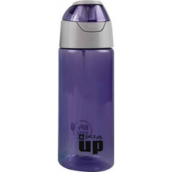 Back Me UP Tritan Παιδικό Μπουκάλι Πλαστικό BPA Free με Καλαμάκι Μωβ 600ml