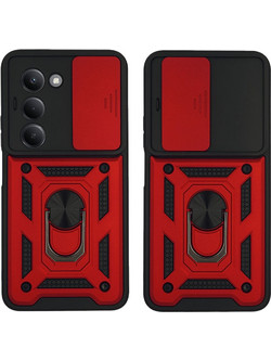 Sonique Ring Armor CamPro Θήκη Red (Xiaomi Redmi 15 4G / Redmi 15 5G)