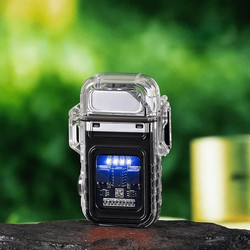 Ηλεκτρικός Αναπτήρας USB Αδιάβροχος Διπλού Τόξου με Φλας ZC169A Επαναφορτιζόμενος