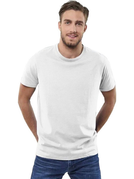 CP-1101-01 COTTON POINT Ανδρικό T-SHIRT BIG SIZE Βαμβάκι Λευκό