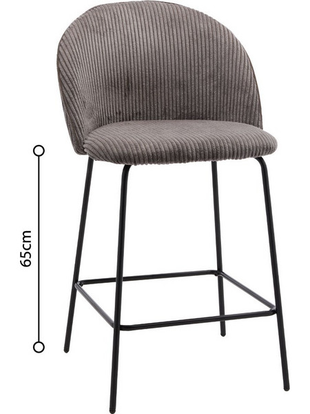 VOTSALO ΣΚΑΜΠΟ BAR ΓΚΡΙ 51.5x56x95cm 4τμχ