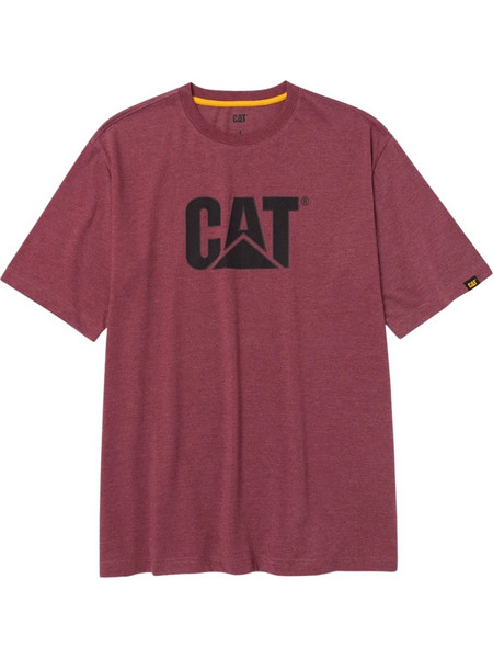 CAT Μπλουζάκι κοντομάνικο βυσσινί tm logo 2XL 1510305-12610