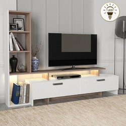 Σύνθεση τηλεόρασης Simal Megapap με LED χρώμα λευκό - cordoba 168,2x31,3x120εκ