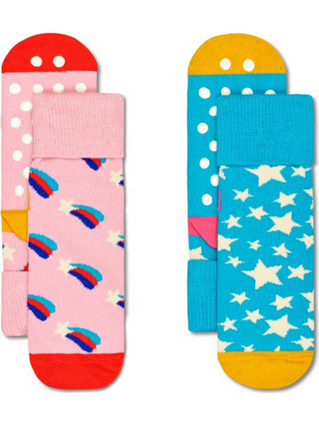 Κάλτσες Happy Socks 2-Pack Kids Shooting Star Anti-Slip KSST19-6000-1000 Unisex Παιδικό