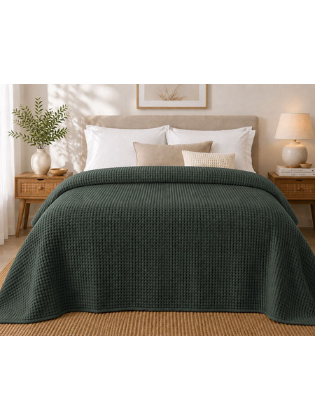 Κουβέρτα Πικέ Μονή New Rich Grey Sanforized Cotton Blanc de Blanc (170x250) 1Τεμ