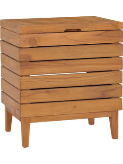Καλάθι Απλύτων 40 x 30 x 45 εκ. από Μασίφ Ξύλο Teak