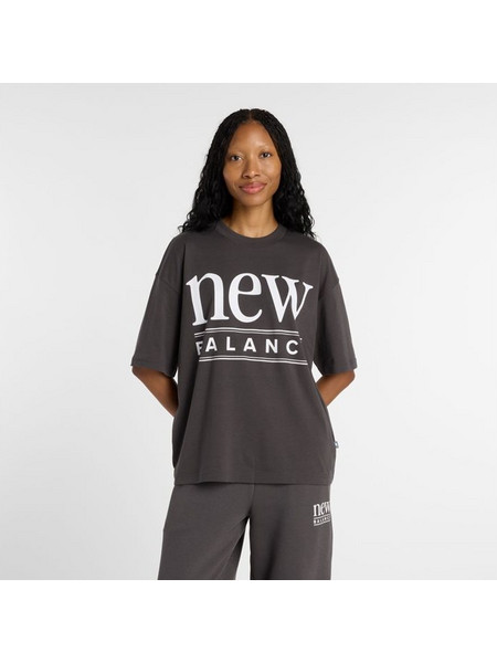 New Balance Reimagined Oversized Γυναικείο T-Shirt WT61U5F6-ABR ΑΝΘΡΑΚΙ