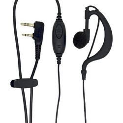 Hands Free Mono Ancus HiConnect με διπλό κονέκτορα 2.5mm & 3.5mm με ανεξάρτητο πλήκτρο απάντησης για Walkie Talkie Μαύρο Bulk 36916