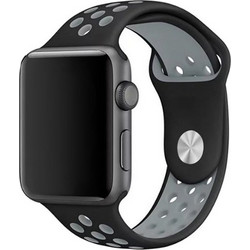 WiWu Dual Color Sport Λουράκι Σιλικόνης Black / Grey (Apple Watch 38 / 40 / 41mm)
