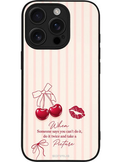Sonique Stripe Stories Series Θήκη με Σχέδιο «Do It Twice» (iPhone 16 Pro)