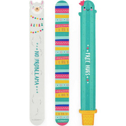 Legami Set of 3 Llama Nail Files - Nails Before Males - 8059174832346