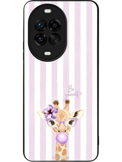 Sonique Stripe Stories Series Θήκη Lilac με Σχέδιο «Καμηλοπάρδαλη με Τσιχλόφουσκα» (Huawei Nova 14 Pro)