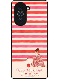 Sonique Stripe Stories Θήκη με Σχέδιο «Feed Your Ego» (Huawei Nova 10)