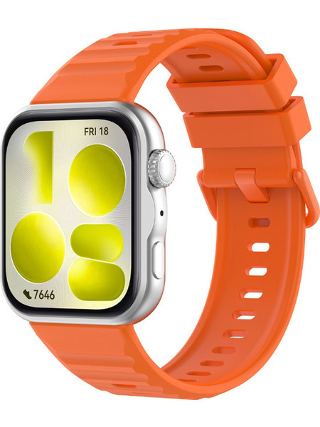 Techsuit W082 Λουράκι Σιλικόνης Orange (Huawei Watch Fit 3 / Fit 4 / Fit 4 Pro / Fit 5 / Fit 5 Pro)