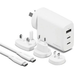 Cygnett GaN PowerMaxx Φορτιστής Ταξιδίου με Καλώδιο USB-C 67W White