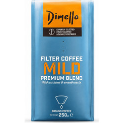 Dimello Mild Premium Blend Καφές Φίλτρου Αλεσμένος 250gr