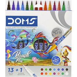 Μαρκαδόροι Brush Pen 13 Χρώματα +1 Blender Doms