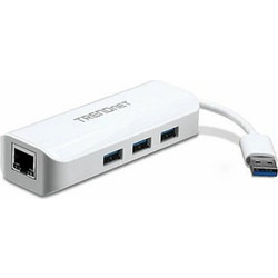 Trendnet TU3-ETGH3 USB Hub 3.0 USB-A με 4 Θύρες USB-A / Ethernet