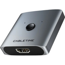 CABLETIME HDMI switch CT-HS4K-2G, 2 σε 1, 4K/60Hz, bidirectional, γκρι