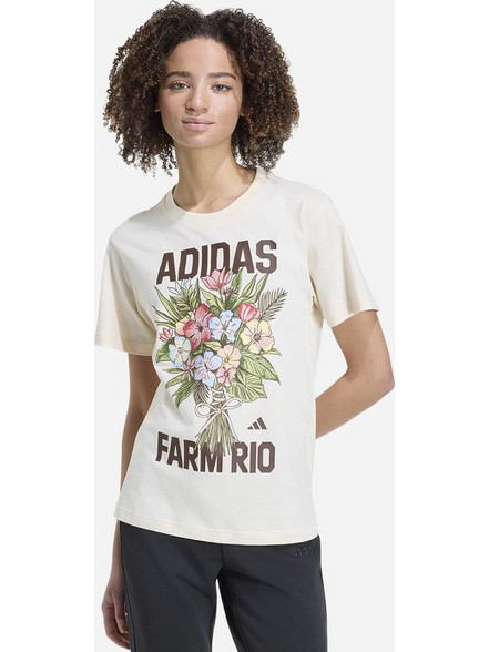 adidas Γυναικείο T-shirt Farm Rio Μπεζ