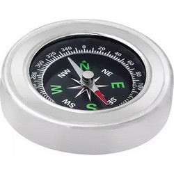 Πυξίδα Ασημί Μεταλλική 6cm OEM