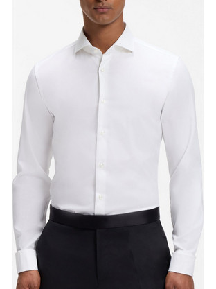 Hugo Boss H-Hank-spread-DC-214 10245426 01 Ανδρικό Πουκάμισο Λευκό 50480101-100-100