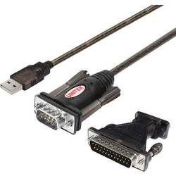 UNITEK Y-105A serial cable Black 1.5 m USB Type-A DB-9