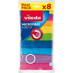Cleaning Cloth Vileda Microfibre Colors 8 pcs 171216