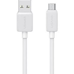 USAMS καλώδιο micro USB σε USB US-SJ690, 2A, 480Mbps, 1m, λευκό