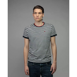 Devergo Ανδρικό Ριγέ T-Shirt 4030 - Navy Blue