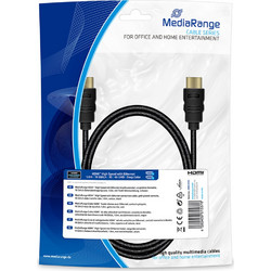 MediaRange Καλώδιο HDMI 2.0 HDMI Male to HDMI Male 1m Black