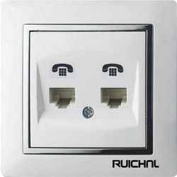 Πρίζα γραμμής τηλεφώνου διπλή - Χωνευτή - RC3618-RJ11 - 674967