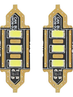Amio - LED Λαμπάκια Πλαφονιέρας 36mm 12V 5600K 3xSMD 5730 για Εσωτερικό Φωτισμό Αυτοκινήτου - 2 Τεμ. (01449/AM)