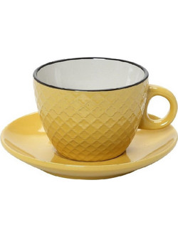 Espiel Cookie Delight Φλιτζάνι Espresso Κεραμικό Κίτρινο 100ml HUN411