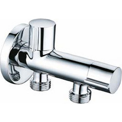 Interflex Double Valve 094145 Επιτοίχιος Διακόπτης Μπιντέ Ασημί