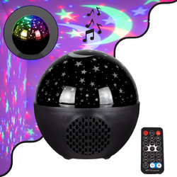 GloboStar(R) 79599 Επιτραπέζιο Διακοσμητικό Φωτιστικό Ειδικών Εφε NIGHT SKY STARS LED 10W DC 5V 2200mAh Επαναφορτιζόμενο με Bluetooth Speaker - Sound Activated - Καλώδιο Τροφοδοσίας USB και Ασύρματο Χ