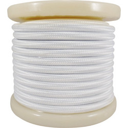 Elvhx Textile Υφασμάτινο Καλώδιο 2x0.75mm 10m σε Λευκό Χρώμα EL330005