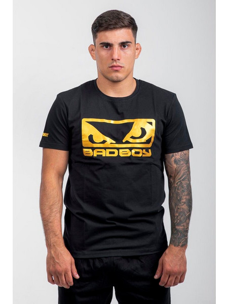BAD BOY LOGO CLASSIC MEN'S T-SHIRT REGULAR FIT BB-000001-BGD Μαυρο