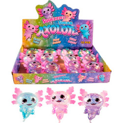 Squeeze axolot glitter 9 cm, 110 grams