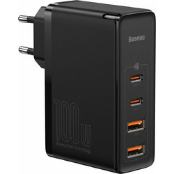 Baseus Φορτιστής Χωρίς Καλώδιο με 2 Θύρες USB-A & 2 Θύρες USB-C 100W Quick Charge 4+ Black