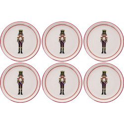 Dessert Plate Set (6 Pieces) Soldier Multicolor Ceramic