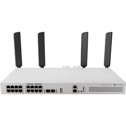 MikroTik CRS418-8P-8G-2S+5axQ2axQ-RM, 5dBi, 24dBm, 4x4 2.4GHz, 6dBi, 24dBm, 4x4 5GHz, Quad-Core 2.2GHz, 1GB, 17xGigabit, 2xSFP+ 8x PoE+ 802.3at/af, 1xUSB, Dual PSU, WiFi 6, AX3600, L5 (CRS418-8P-8G-2S