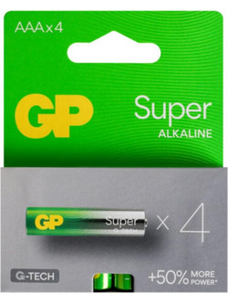 Gp Super Alkaline AAA 4τμχ