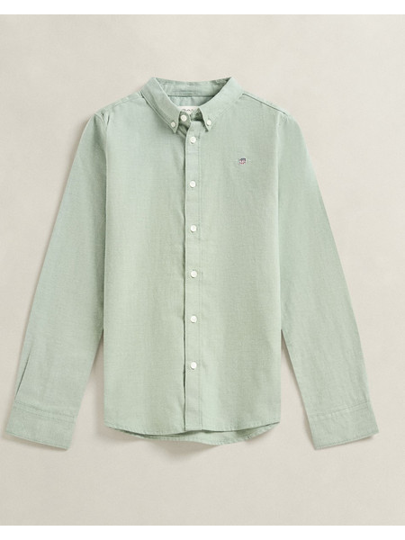 GANT Kids Shield Oxford Shirt - Dark Moss Green