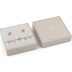 GUESS STEEL SECRET GARDEN JUBS06059JWYGS Κουτάκι Με Χρυσό Βραχιόλι Και Σκουλαρίκια